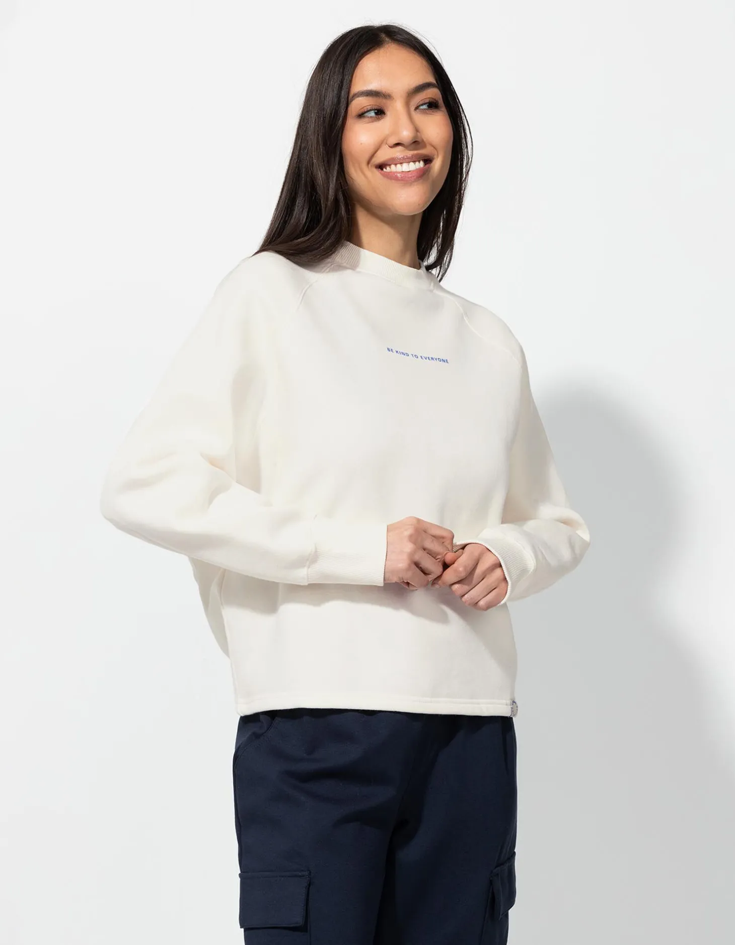 Sweatshirt - Afdrukken achteraan - wit