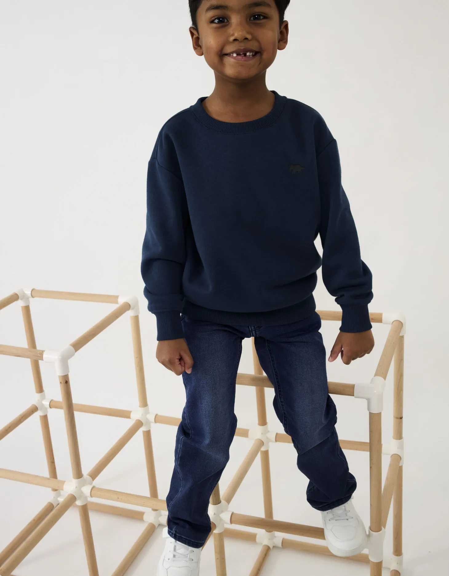 Sweatshirt - Effen - donkerblauw