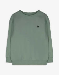 Sweatshirt - Effen - donkergroen
