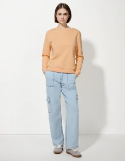 Sweatshirt - Effen - oranje