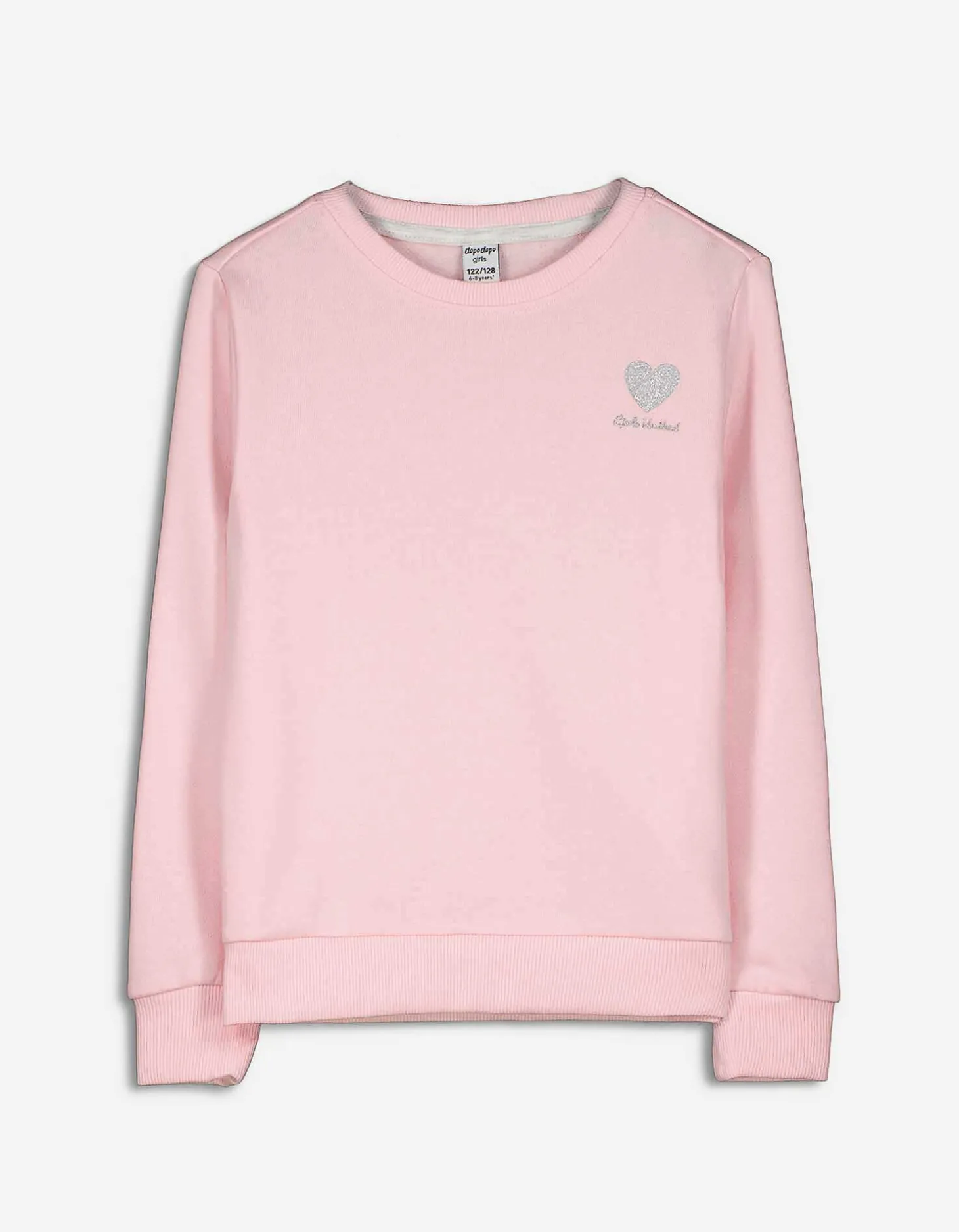 Sweatshirt - Glitterprint - roze