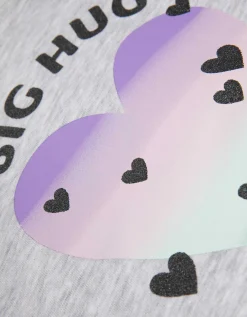 Sweatshirt - Glitterprint - lichtgrijs