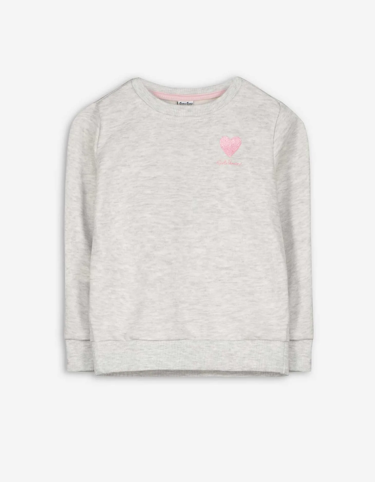 Sweatshirt - Glitterprint - lichtgrijs