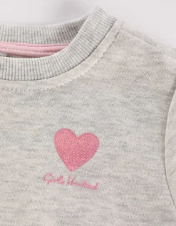 Sweatshirt - Glitterprint - lichtgrijs