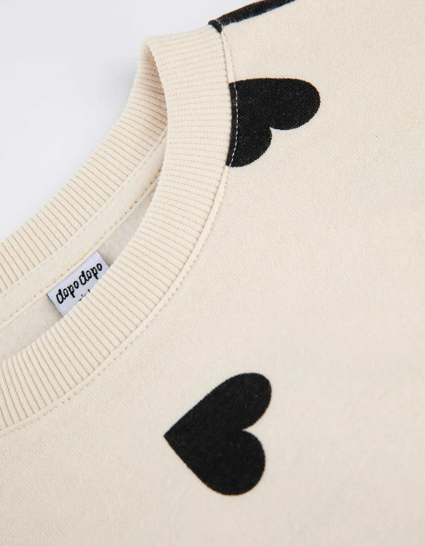 Sweatshirt - Motief all-over - beige