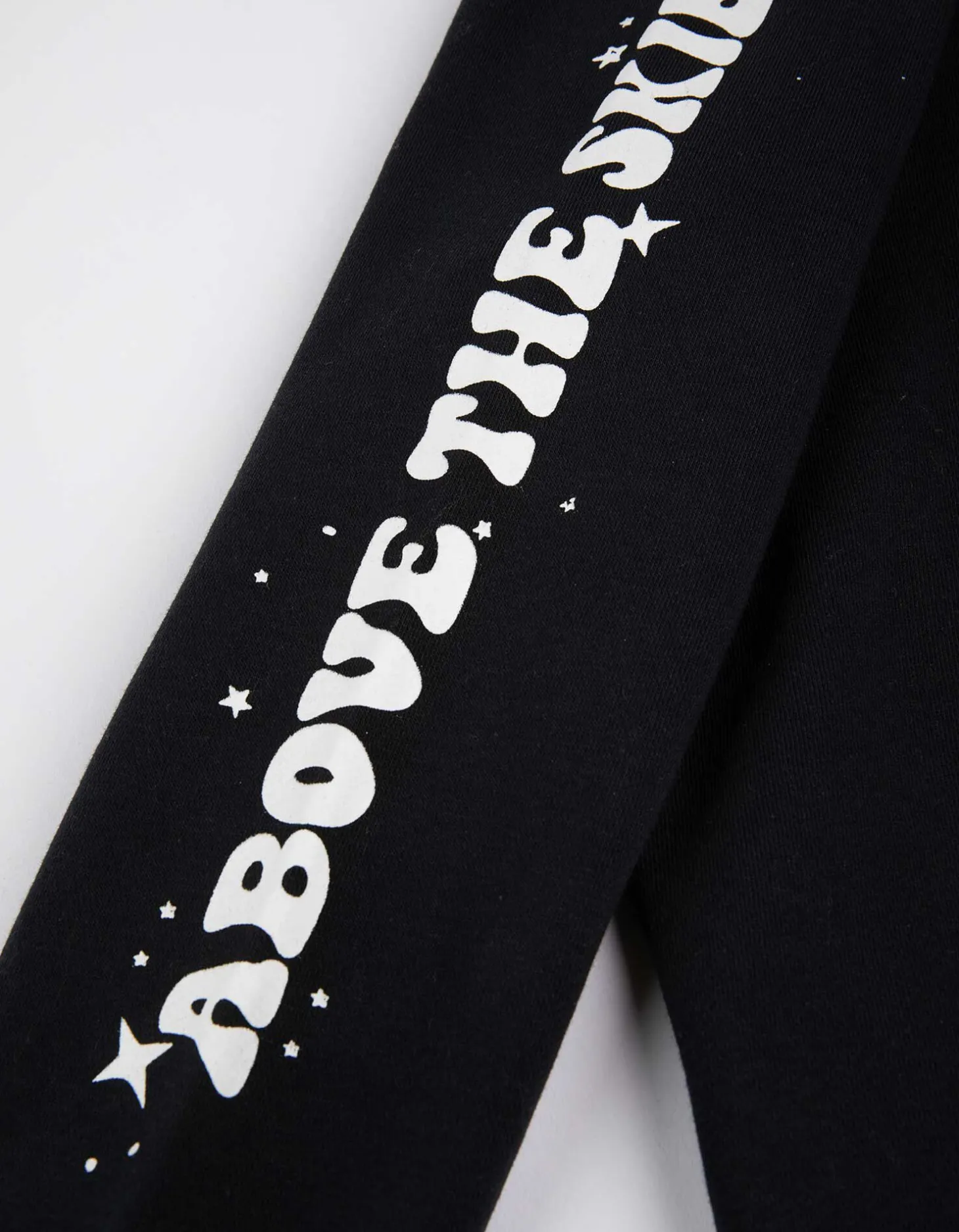 Sweatshirt - Print op rug - zwart