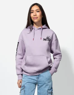 Sweatshirt - Print op rug - lila