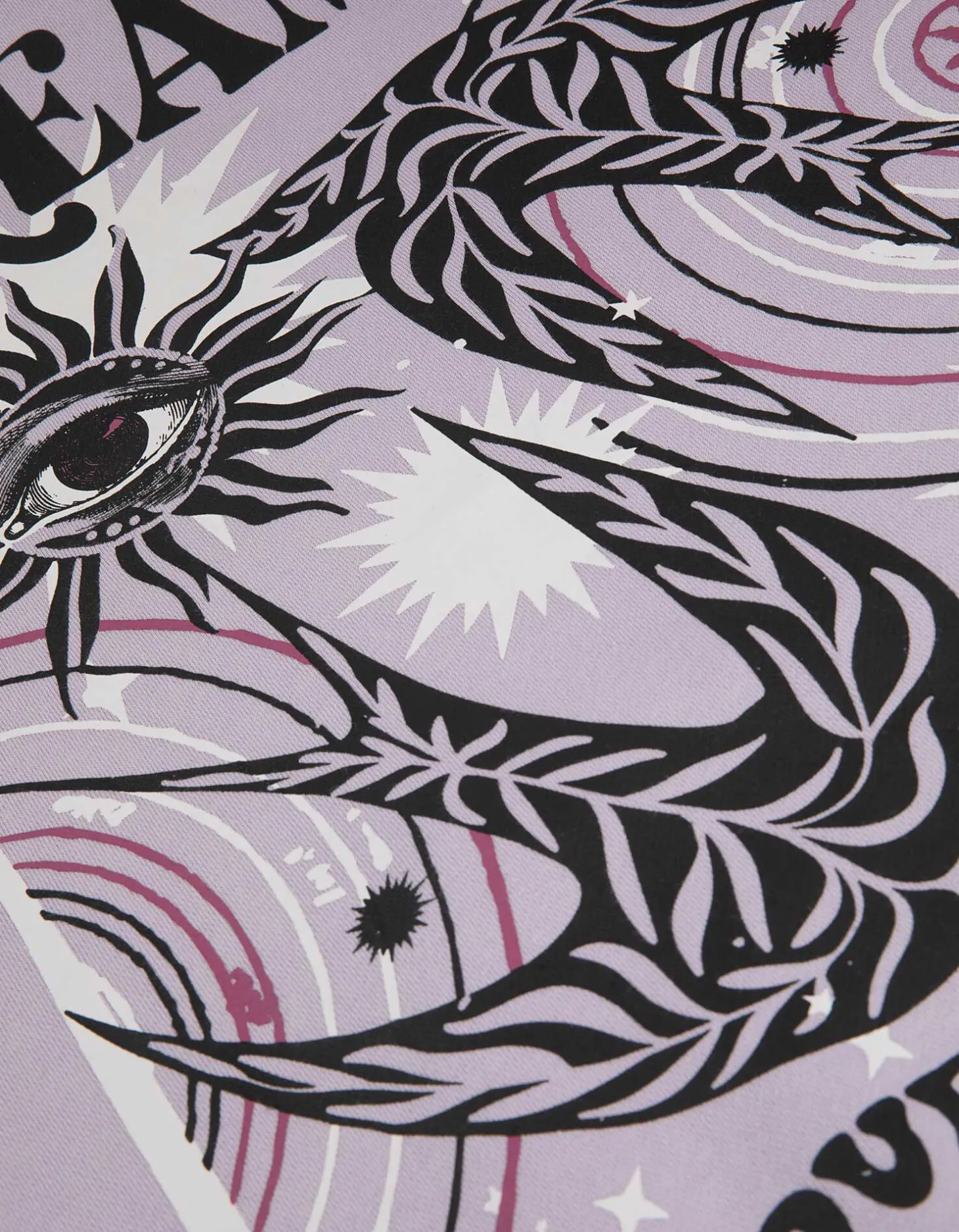 Sweatshirt - Print op rug - lila