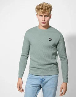 Sweatshirt - Ronde hals - turkoois