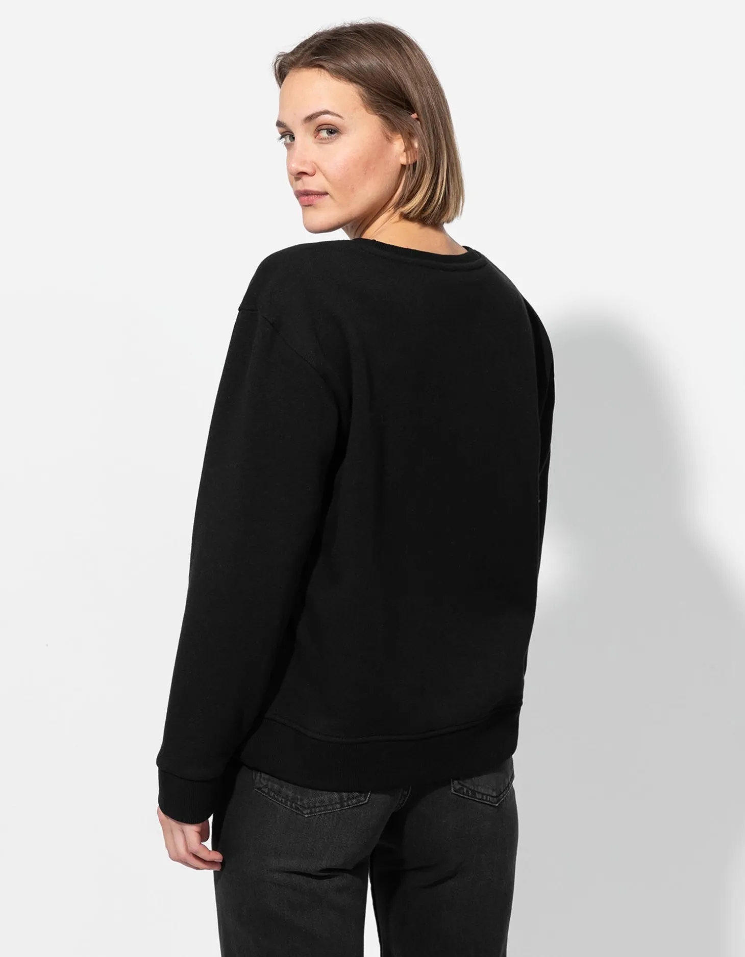 Sweatshirt - Siersteentjes - zwart
