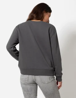 Sweatshirt - Siersteentjes - donkergrijs