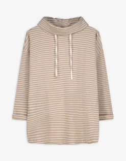Sweatshirt - Strepen - beige