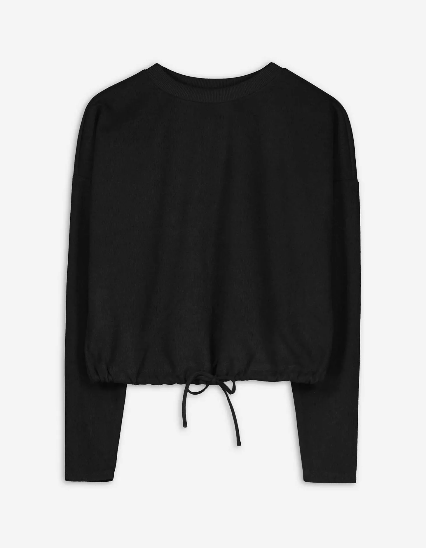 Sweatshirt - Tunnelkoord in de zoom - zwart