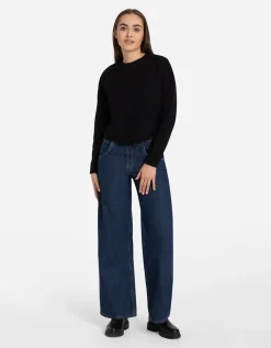 Sweatshirt - Tunnelkoord in de zoom - zwart