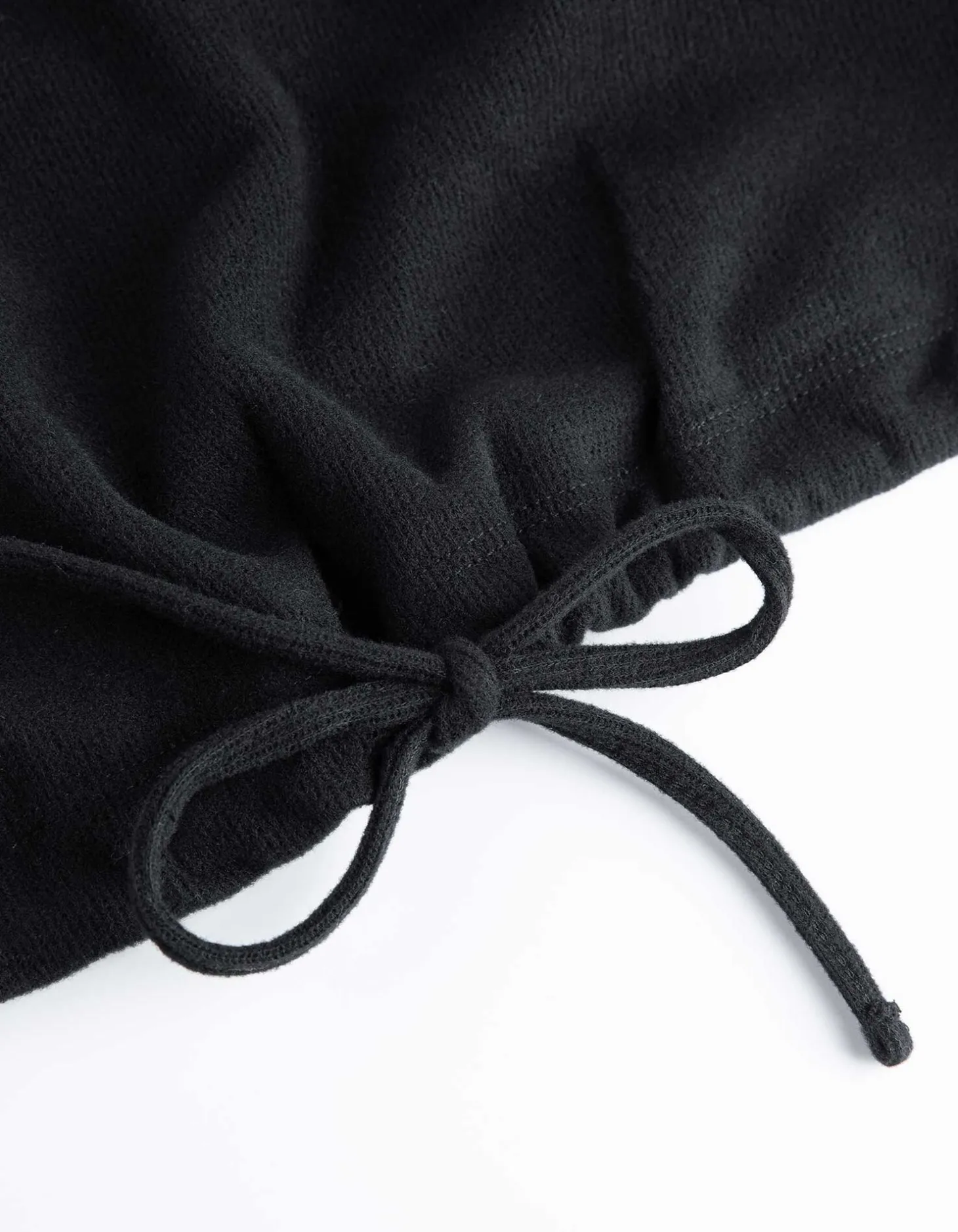 Sweatshirt - Tunnelkoord in de zoom - zwart