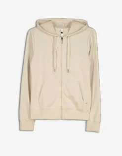 Sweatvest - Capuchon met tunnelkoord - wit