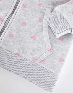 Sweatvest - Print all-over - lichtgrijs