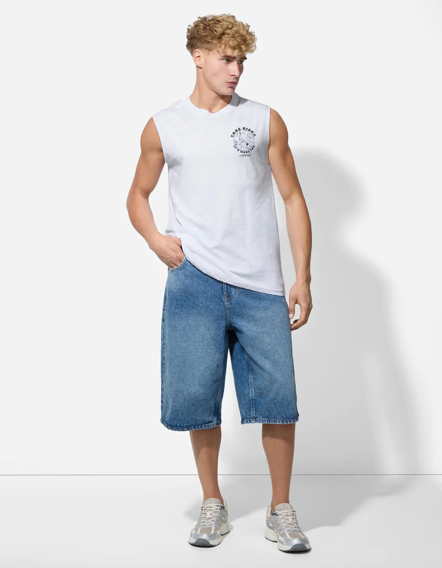 Tanktop - Afdrukken achteraan - wit