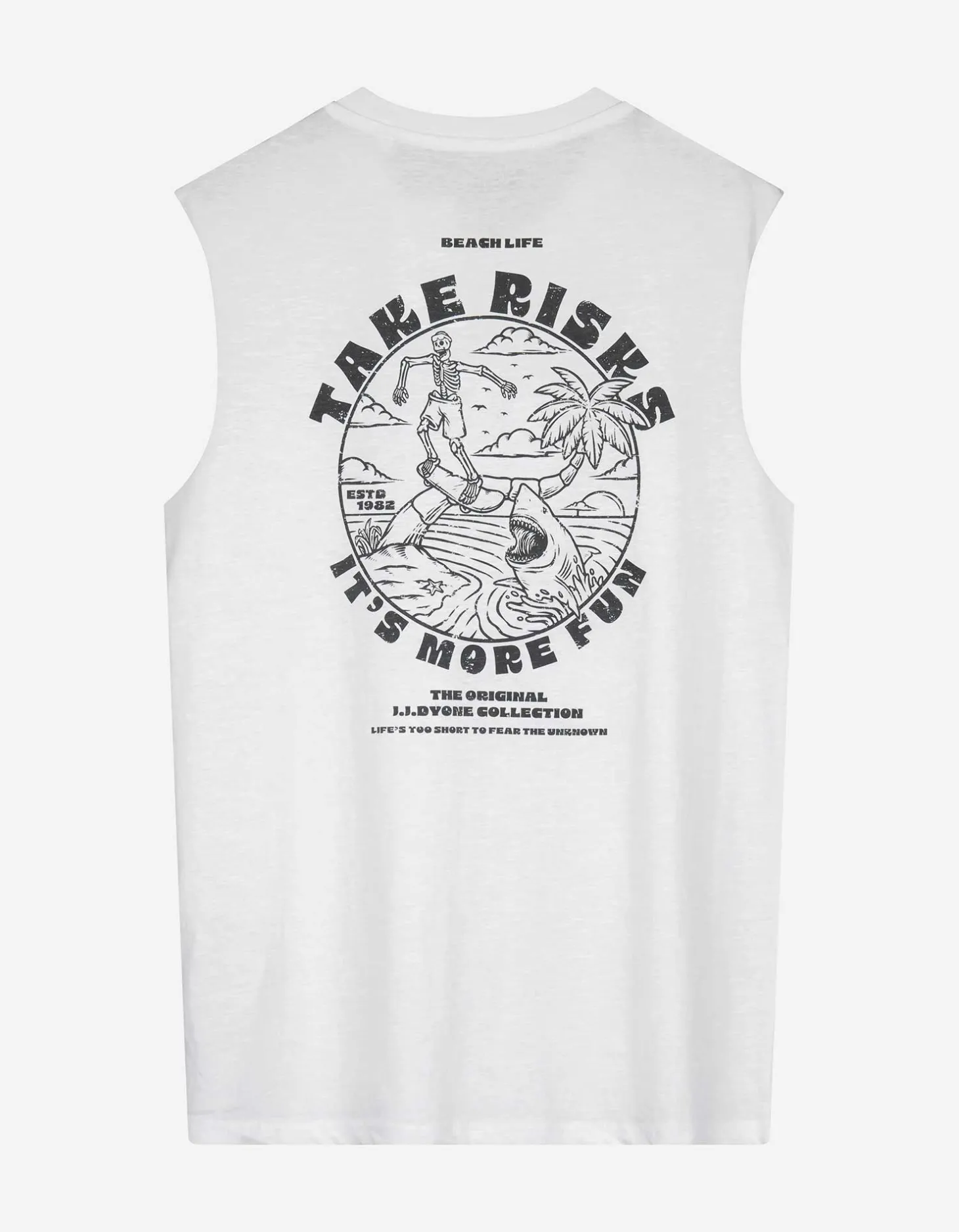 Tanktop - Afdrukken achteraan - wit