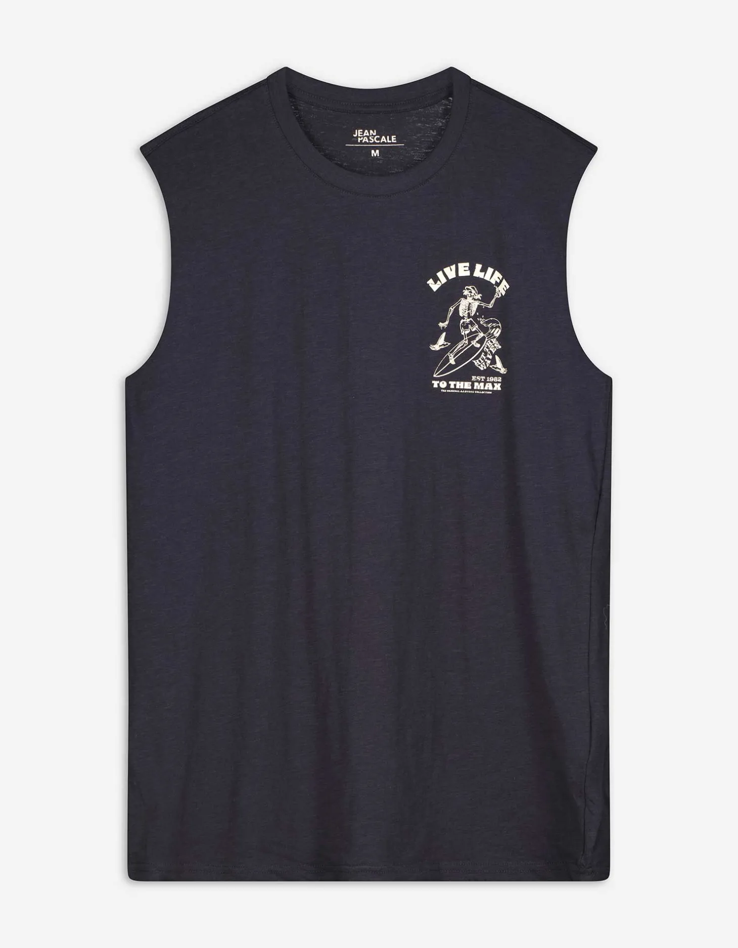 Tanktop - Afdrukken achteraan - donkerblauw