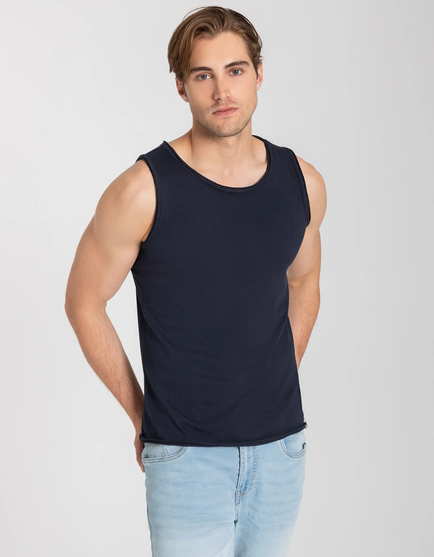 Tanktop - Basis - donkerblauw