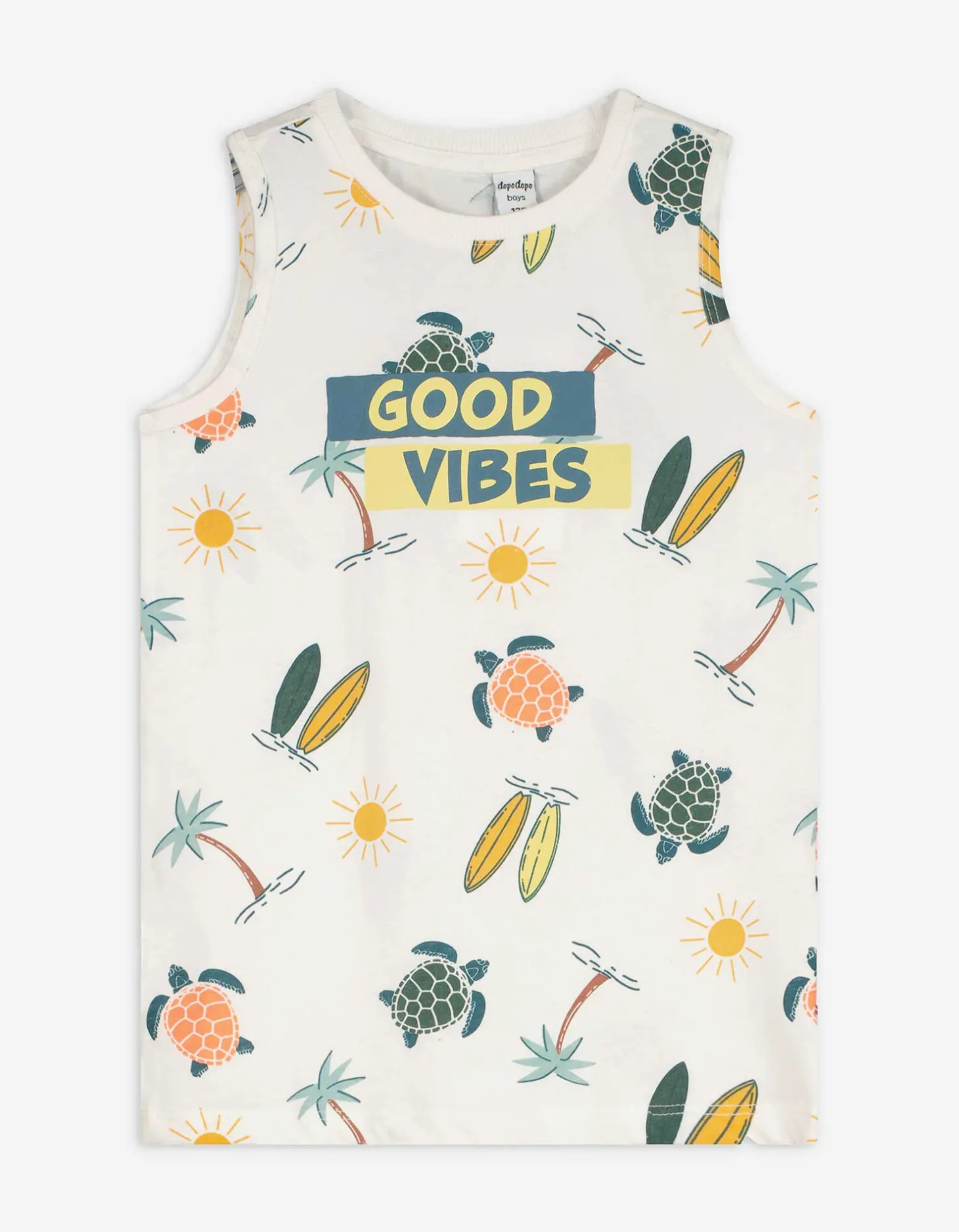 Tanktop - Print all-over - wit