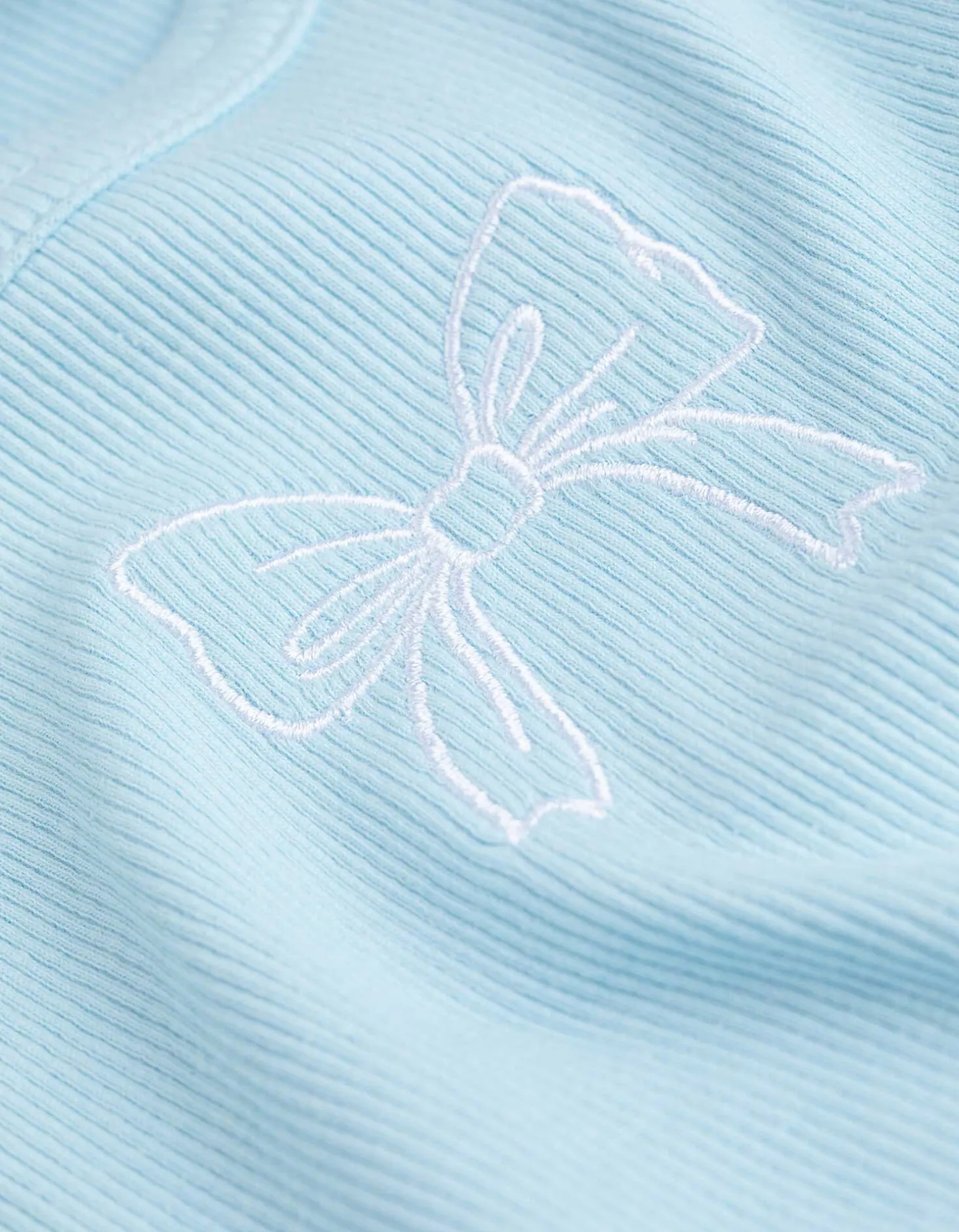 Top - Borduursels - lichtblauw
