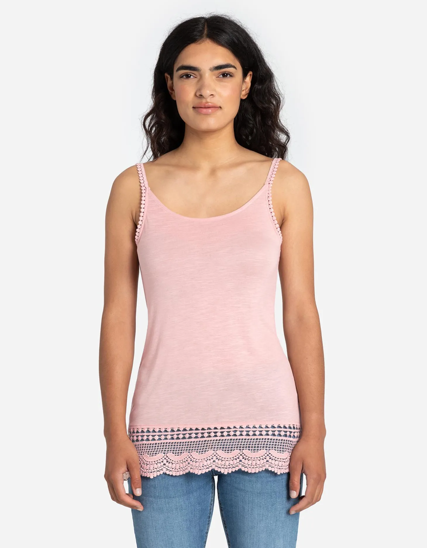 Top - Broderie - roze