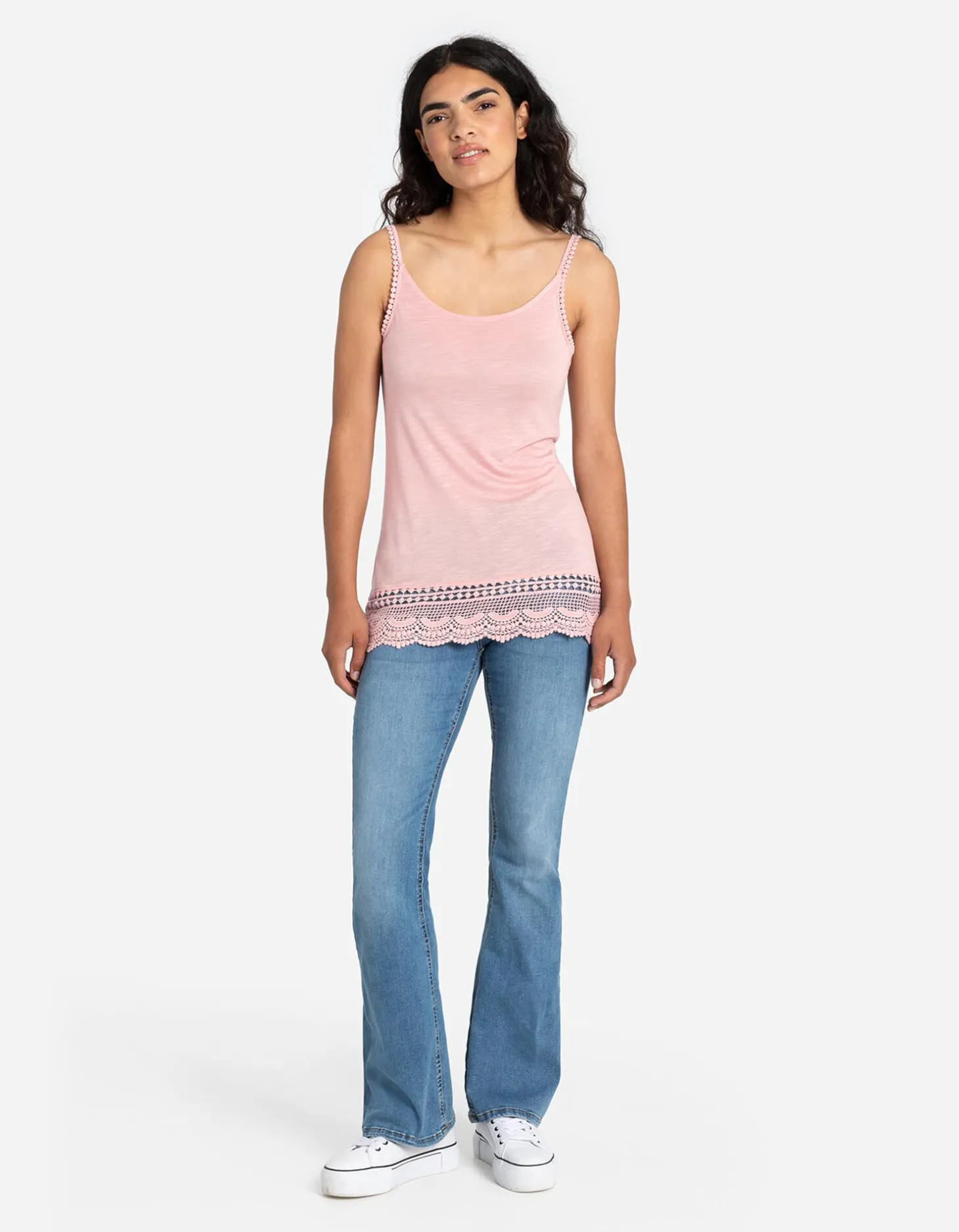 Top - Broderie - roze