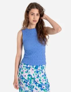 Top - Gekreukte look - blauw