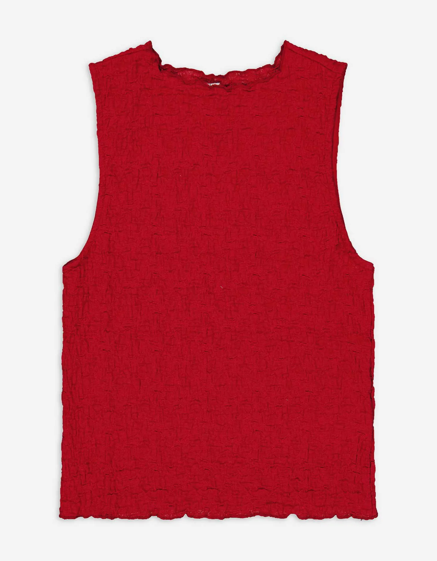 Top - Gekreukte look - donkerrood