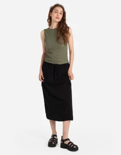 Top - Gekreukte look - donkergroen
