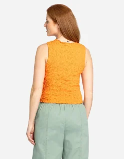 Top - Gekreukte look - oranje