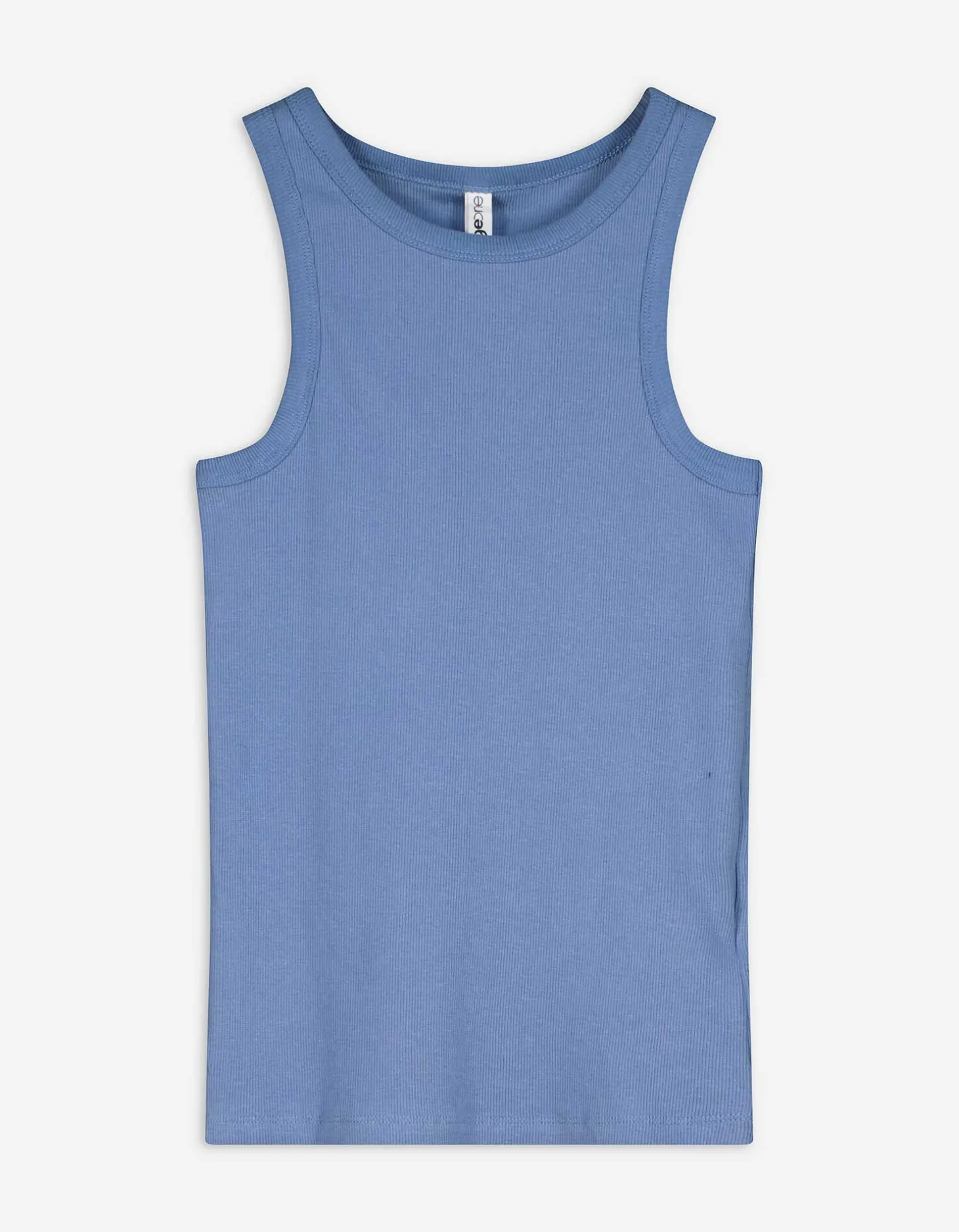 Top - Geribde structuur - blauw