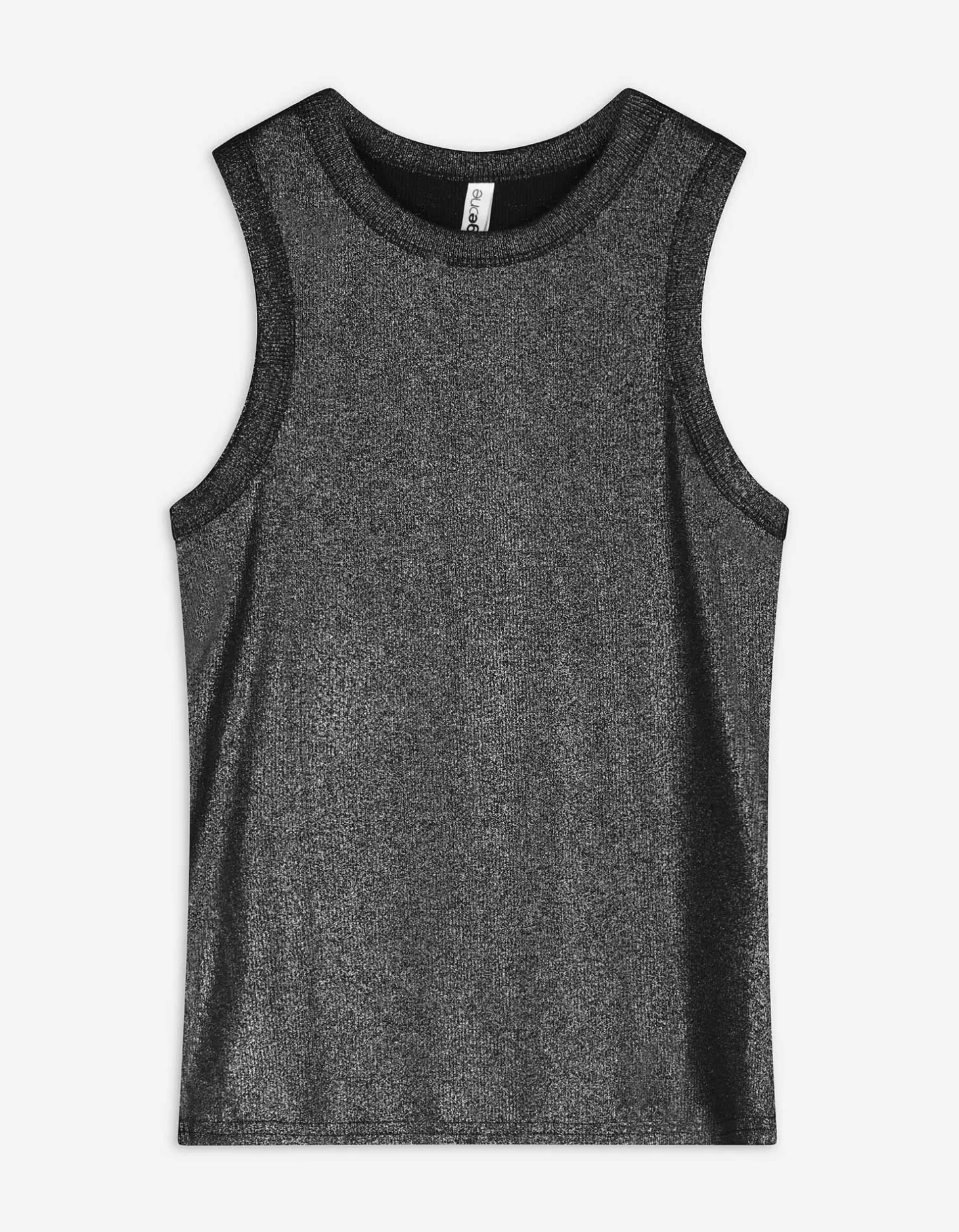 Top - Glitterprint - zwart