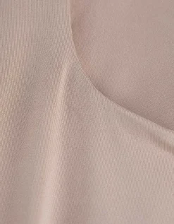Top - Hoekige hals - beige