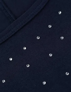 Top - Siersteentjes - donkerblauw