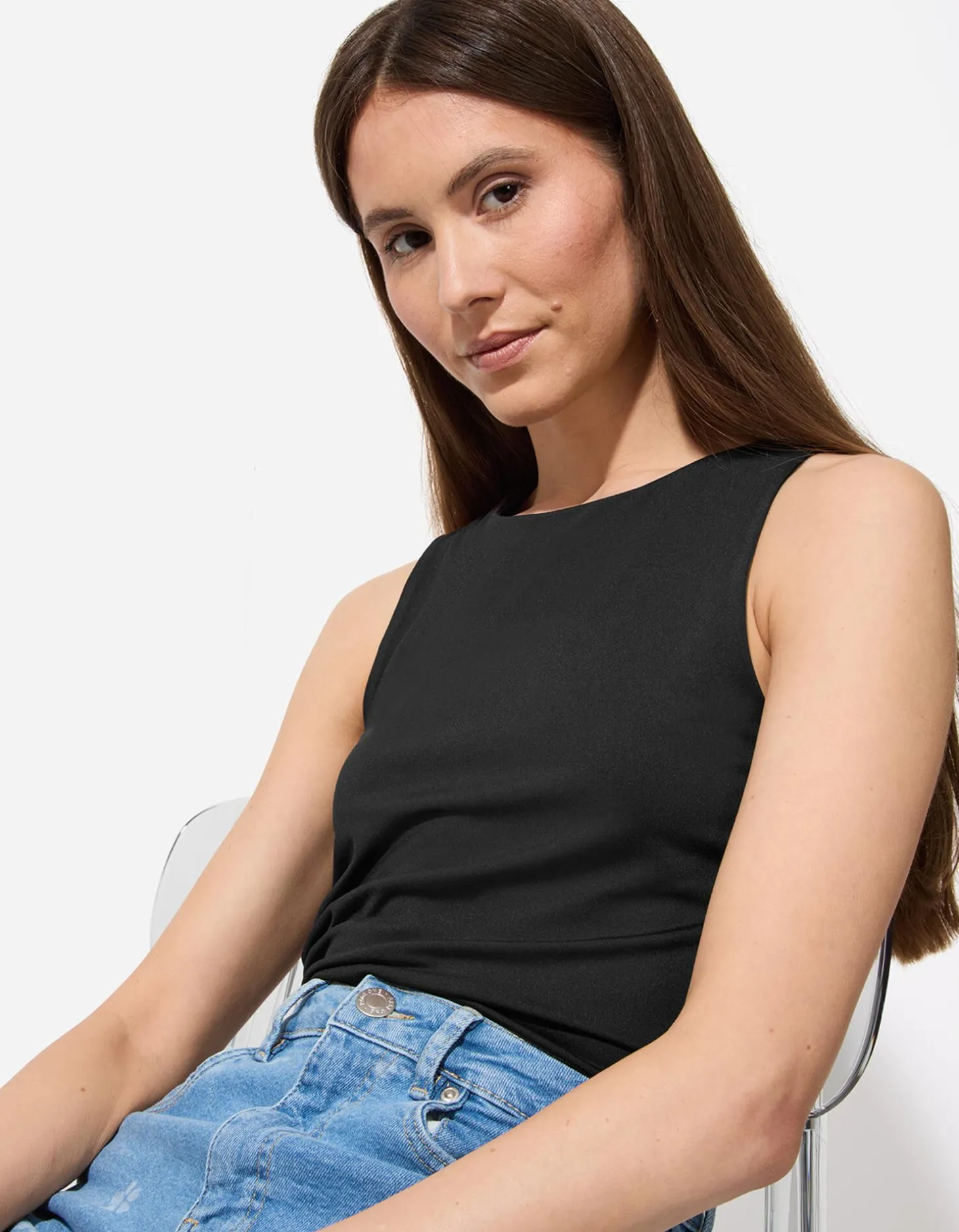 Top - Slim fit - zwart