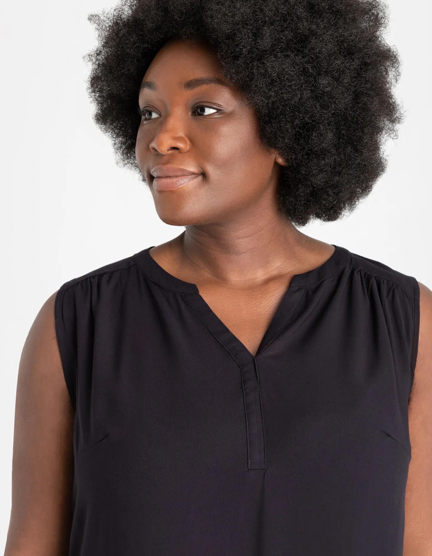 Top - Viscose - zwart
