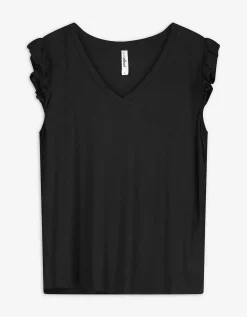 Top - Viscose - zwart