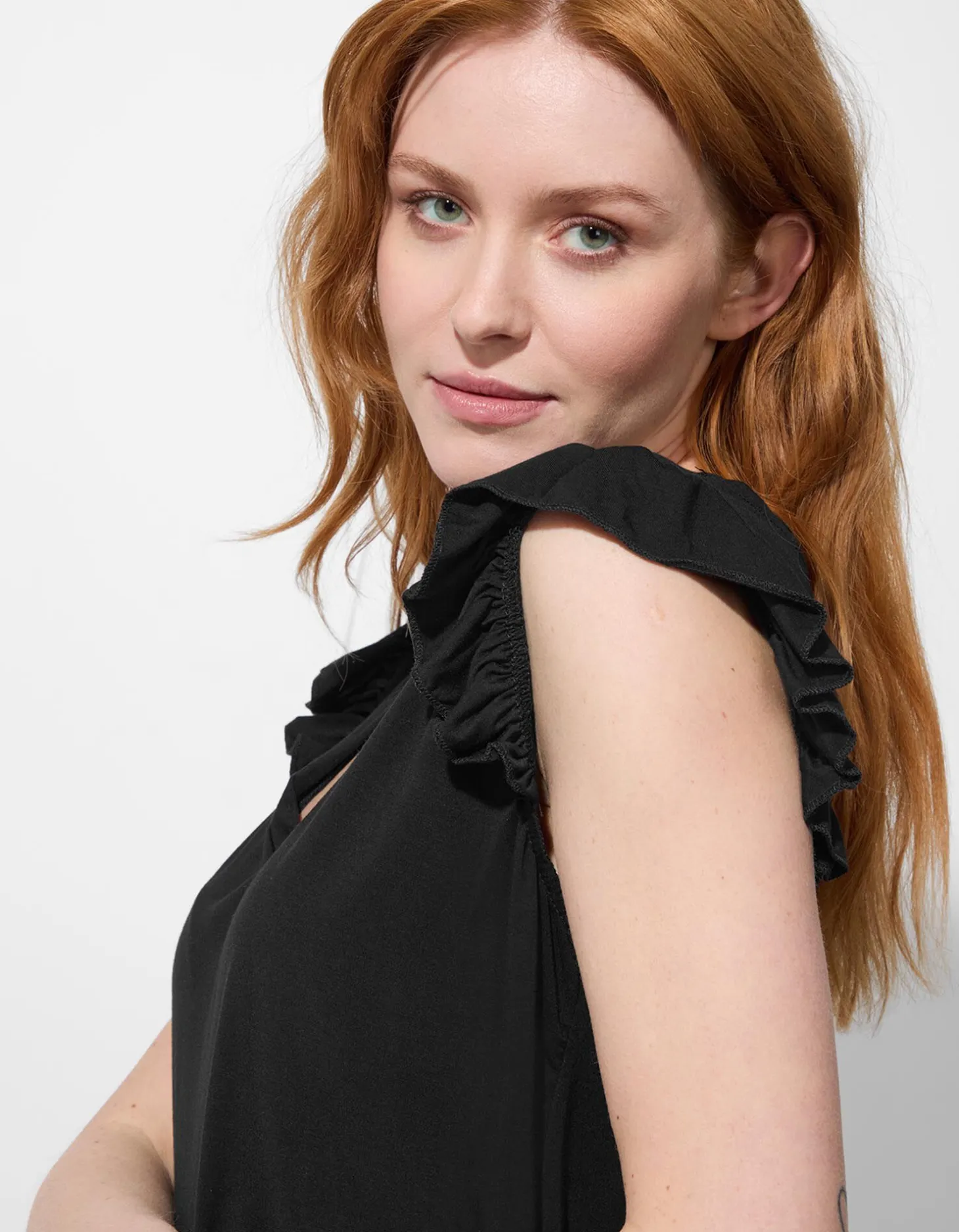 Top - Viscose - zwart