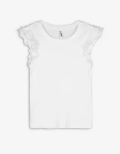 Top - Volants - wit