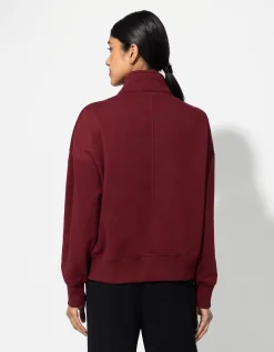 Trui - Drukknop - donkerrood