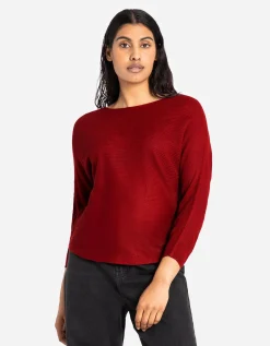 Trui - Oversized mouwen - donkerrood