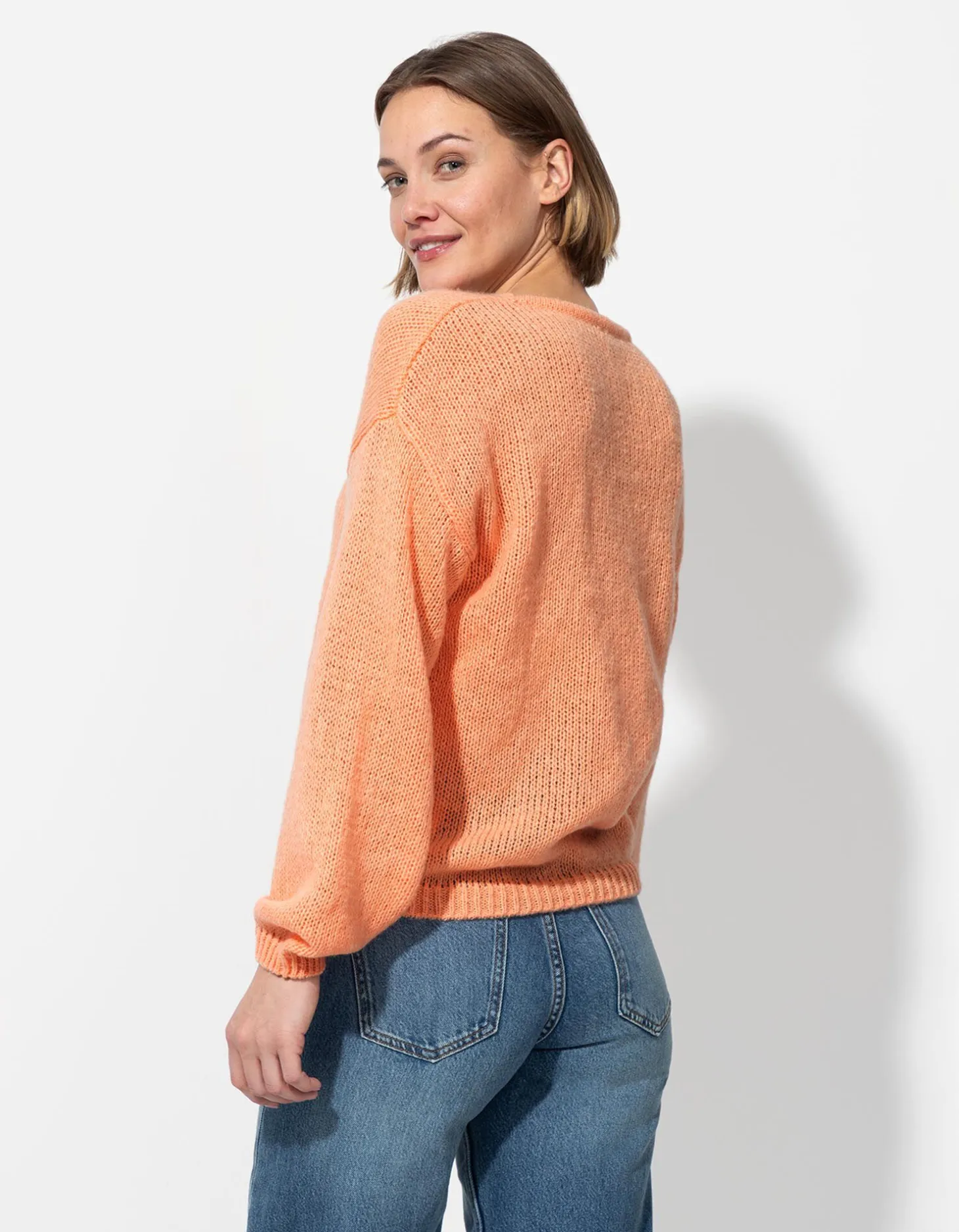 Trui - V-hals - oranje