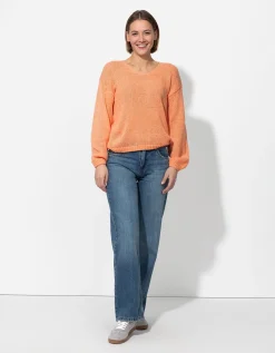 Trui - V-hals - oranje