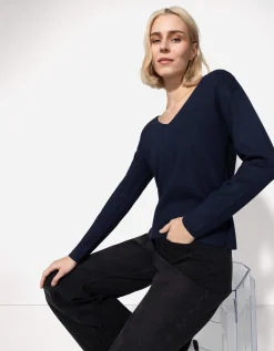 Trui - Viscosemix - donkerblauw