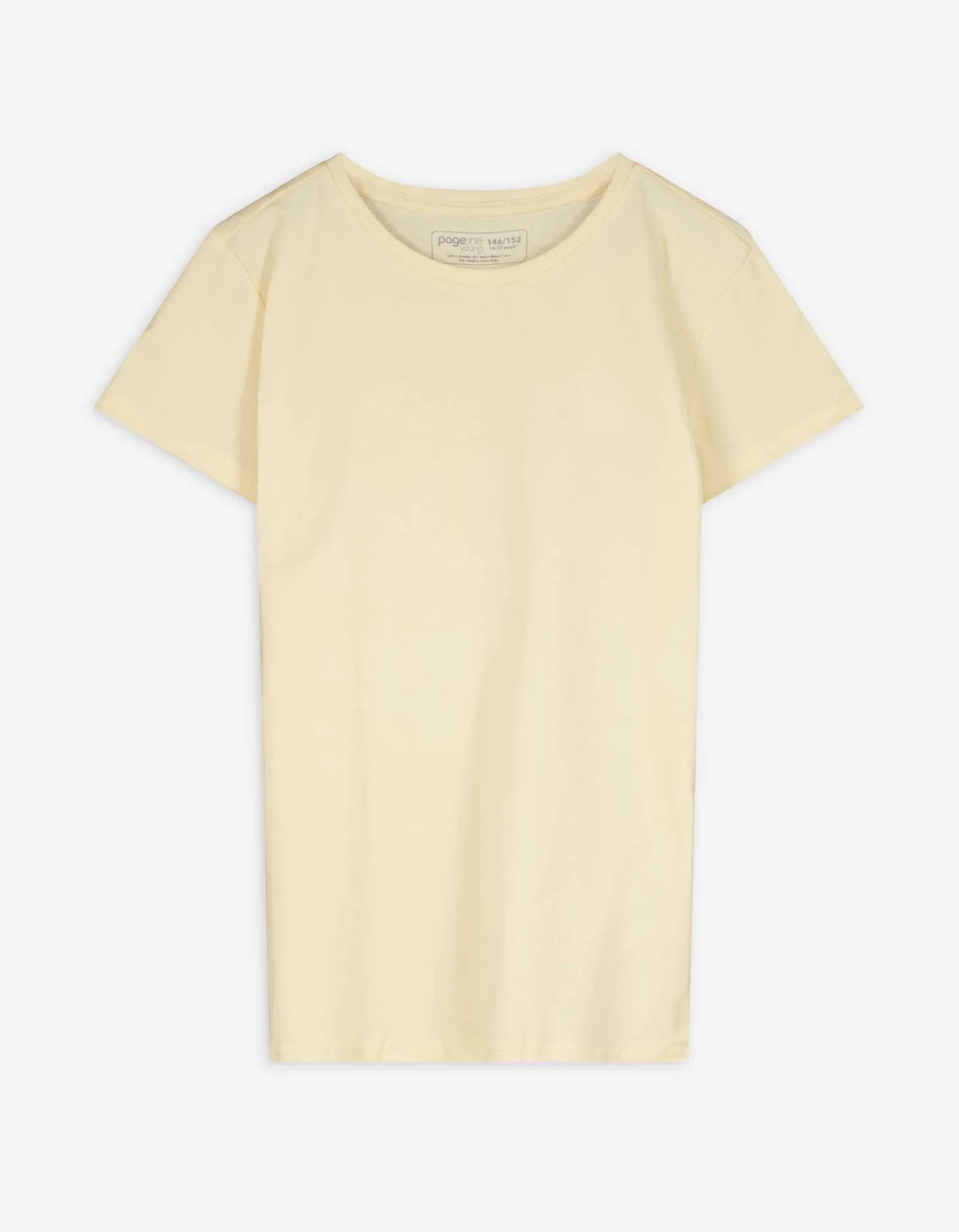 T-shirt - Basis - lichtgeel