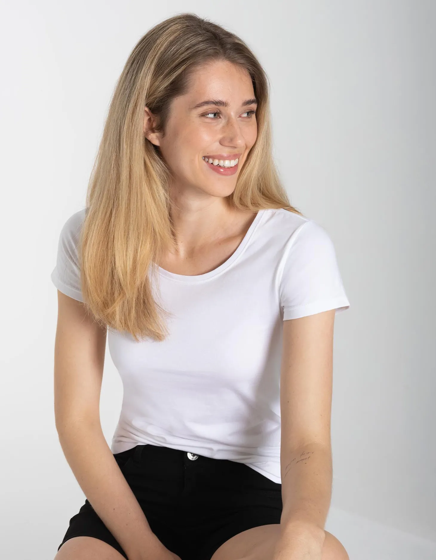 T-shirt - Basis - wit