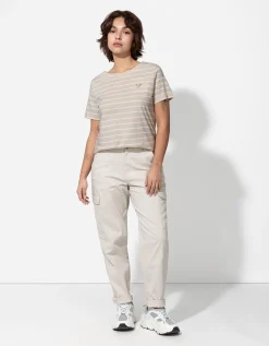 T-shirt - Borduursels - beige